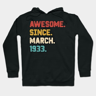 vintage birthday march 1933 Hoodie